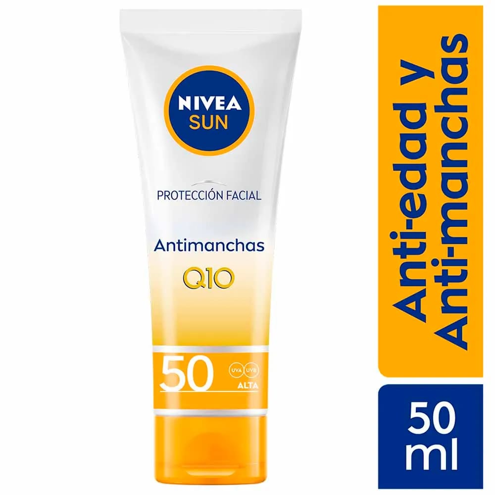 Bloqueador Facial NIVEA Q10 Antimanchas SPF50 Frasco 50ml