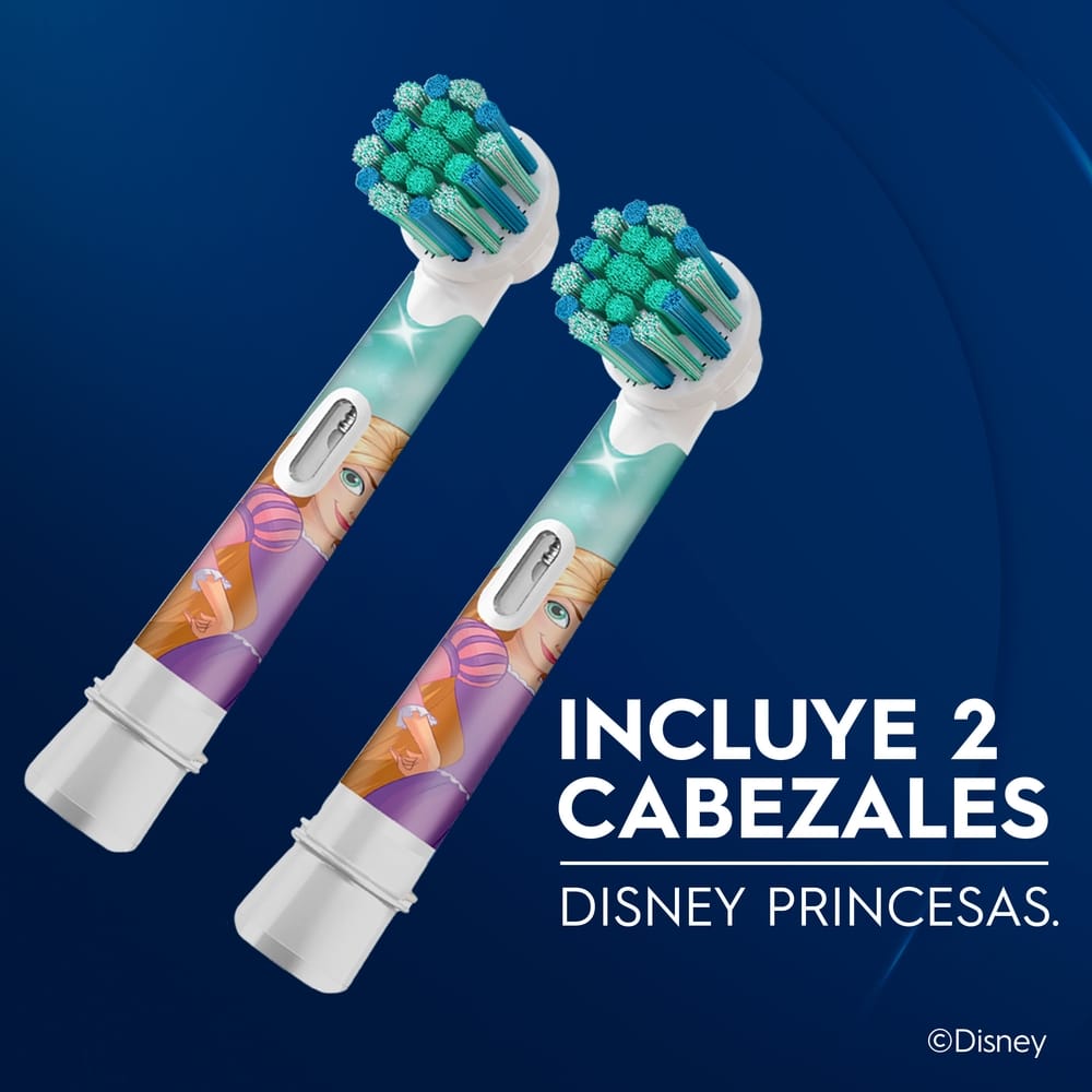 Cabezales de Repuesto ORAL-B para Cepillo Dental Eléctrico Disney Princesas Blíster 2un