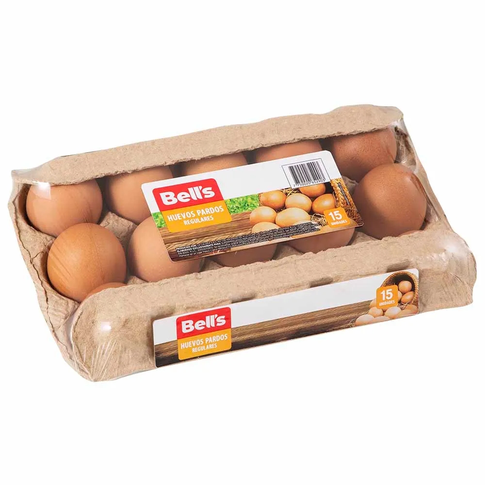Huevos de Gallina BELL'S Pardos Bandeja 15un
