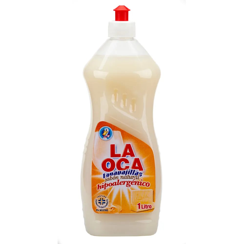 Lavavajilla Líquido LA OCA Jabón Natural Hipoalergénico Botella 1L