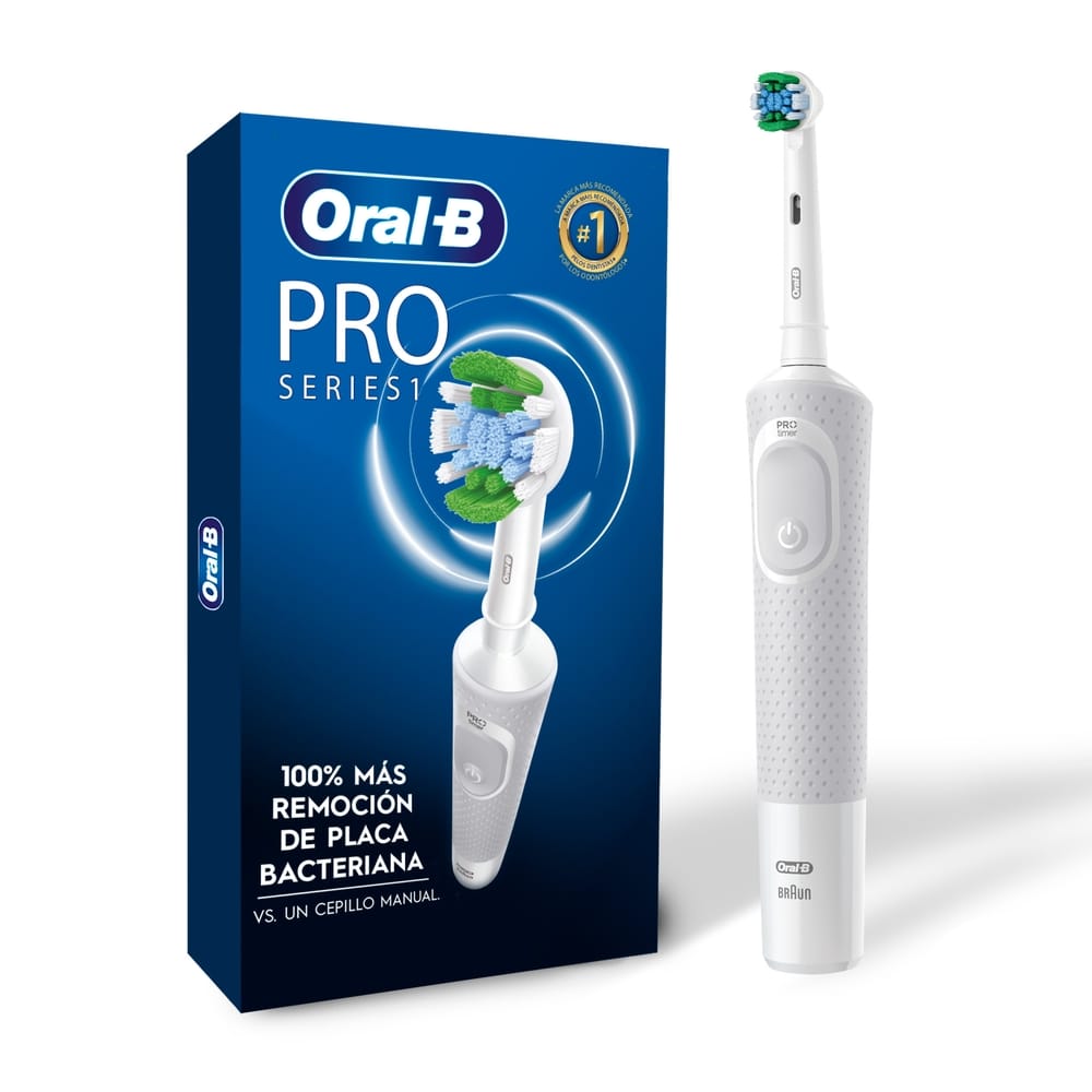 Cepillo Eléctrico Recargable ORAL-B Series 1 Mango Ergonómico Blanco Caja 1un