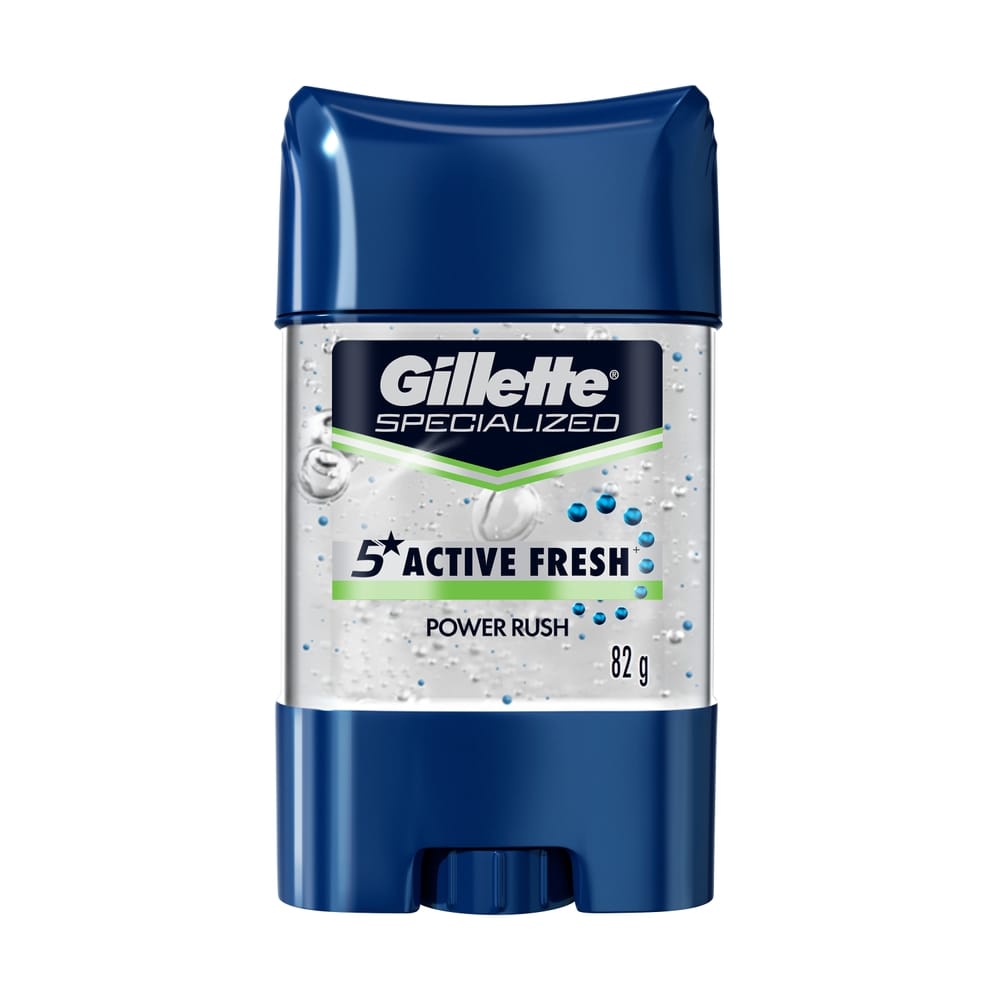 Desodorante para Hombre en Gel GILLETTE Invisible Specialized Active Fresh Power Rush Frasco 82g