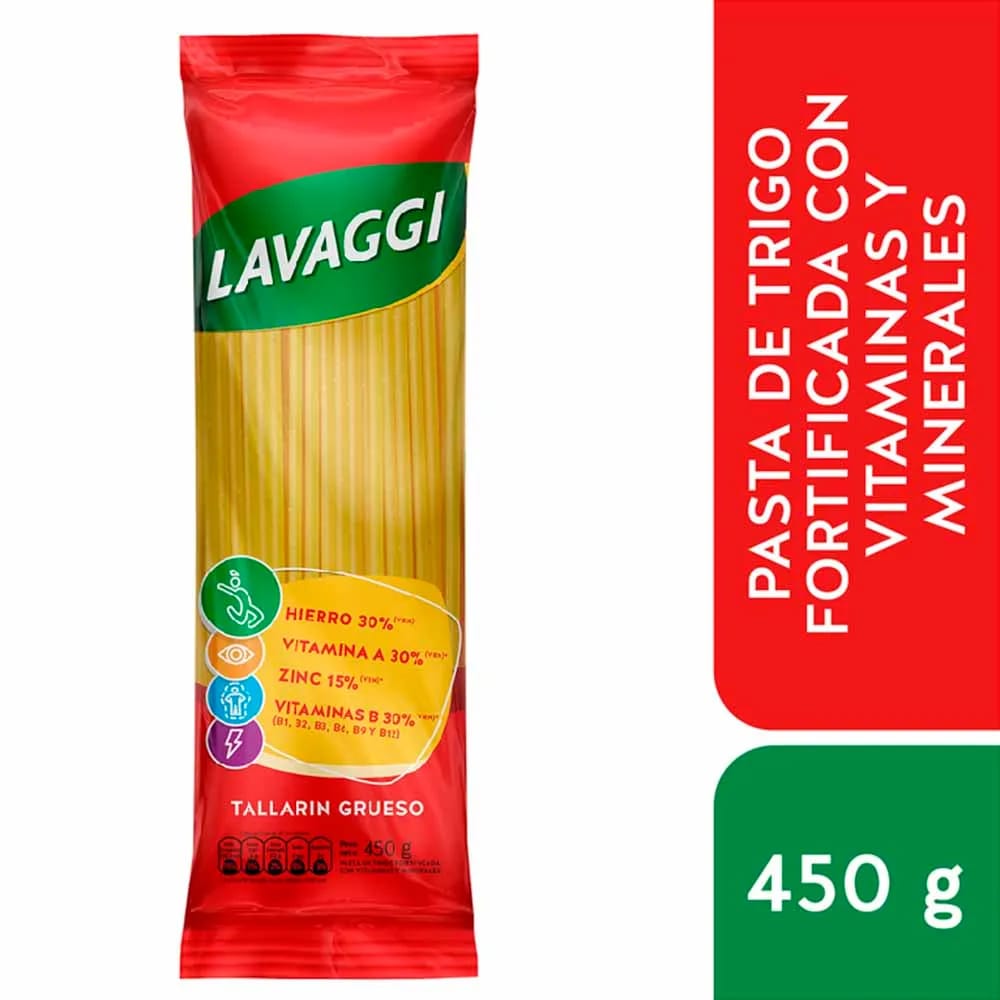 Fideos Tallarín LAVAGGI Bolsa 450g