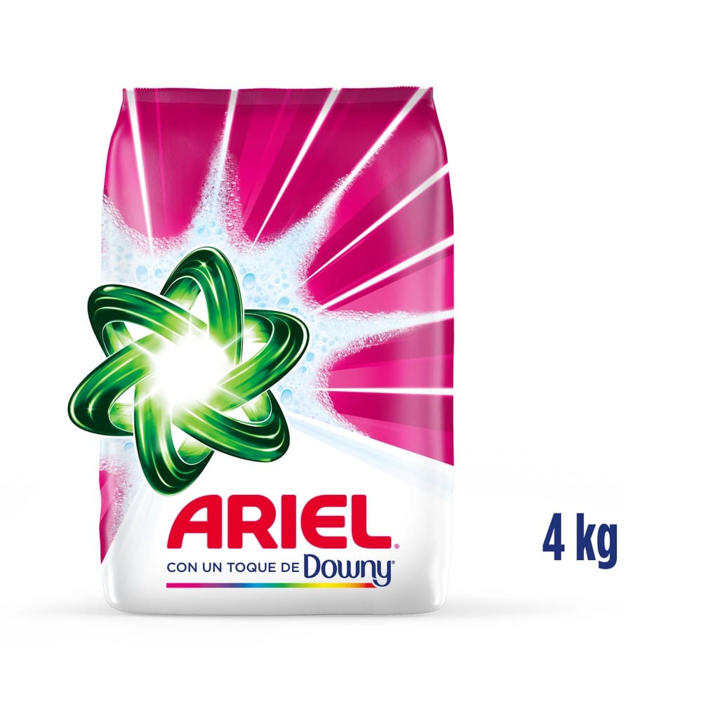 Detergente en Polvo ARIEL para Ropa Blanca y de Color Bolsa 4Kg