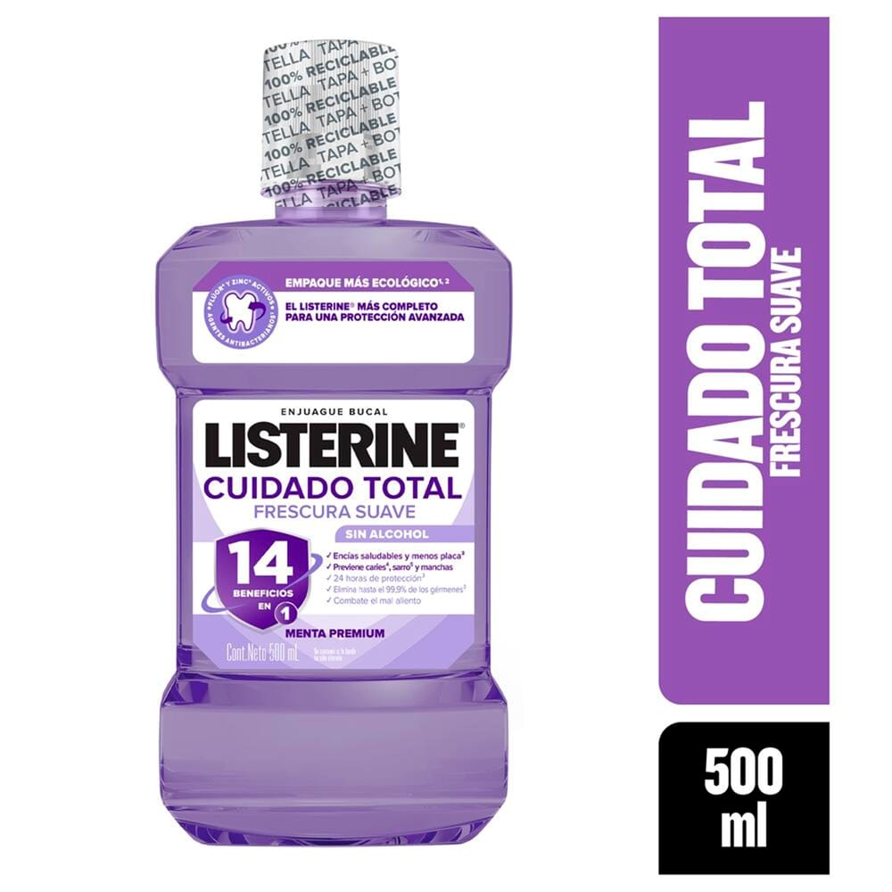 Enjuague Bucal LISTERINE Cuidado Total Zero Frasco 500ml