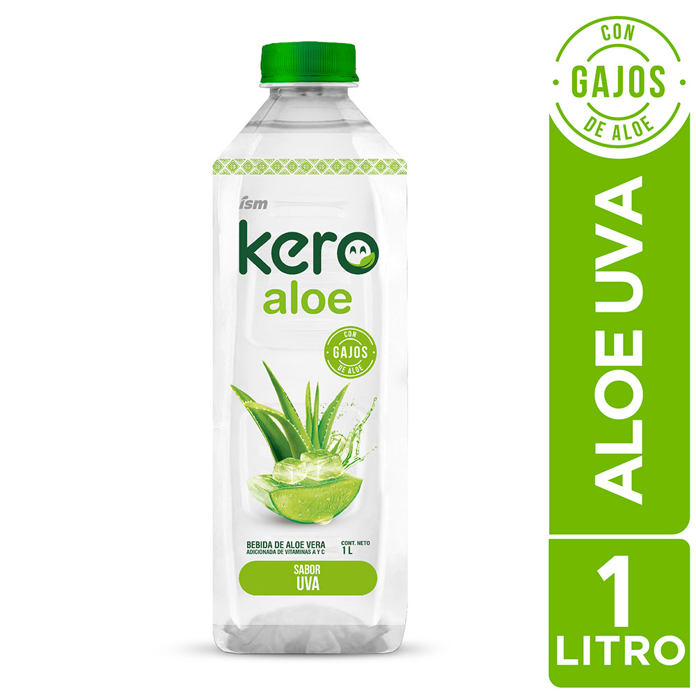 Bebida Aloe KERO Uva Botella 1L