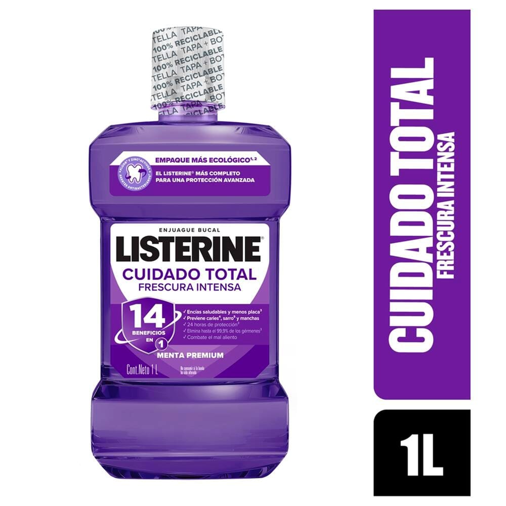 Enjuague Bucal LISTERINE Cuidado Total Menta Fresca Frasco 1L