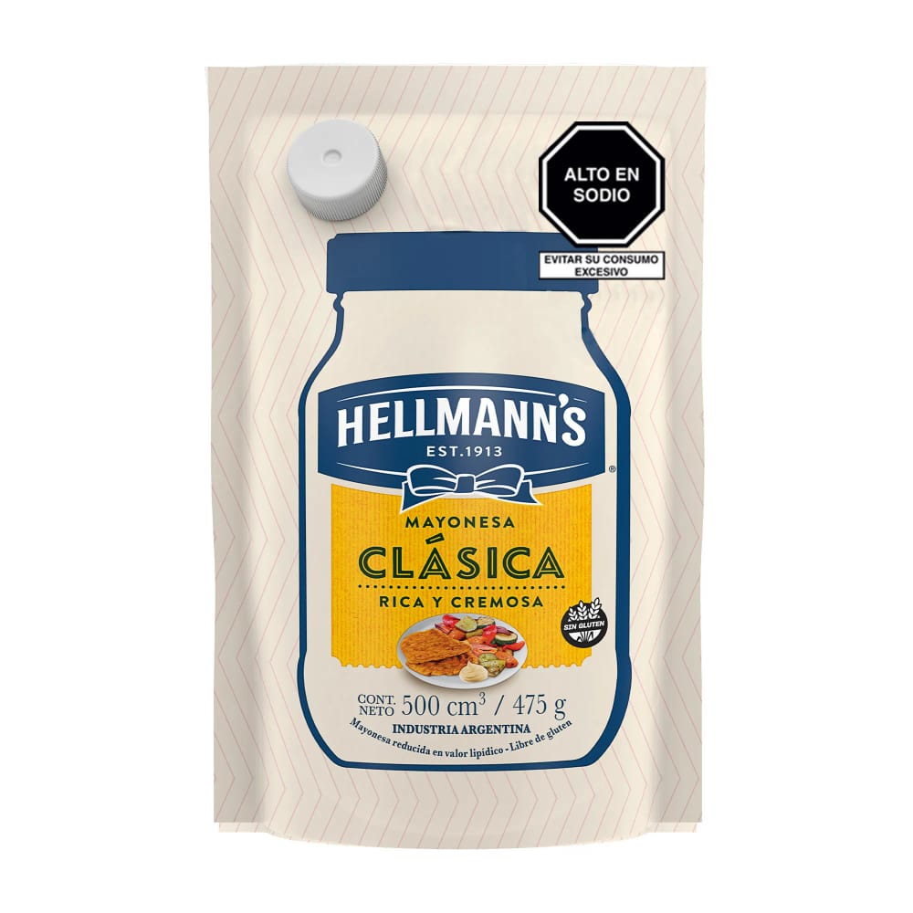 Mayonesa Clásica HELLMANN'S Doypack 475g