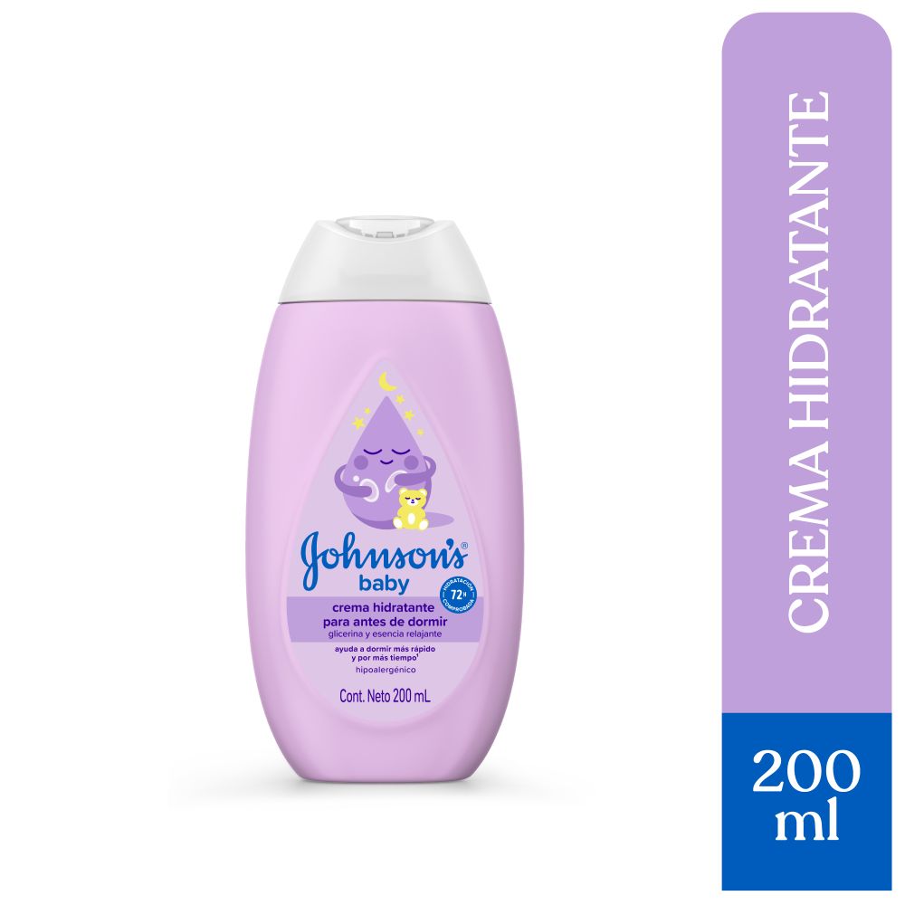 Crema Hidratante para Bebé JOHNSON'S BABY Antes de Dormir Frasco 200ml