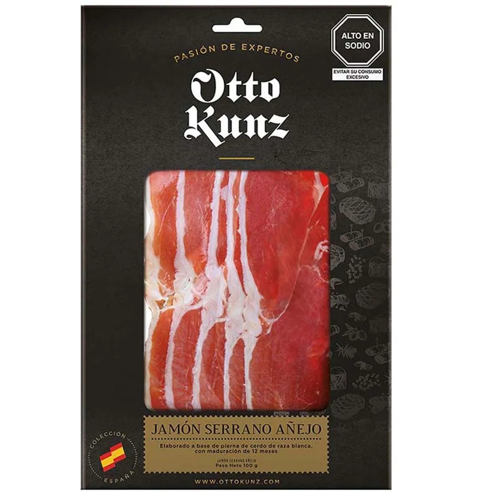 Jamón Serrano OTTO KUNZ Añejo Paquete 100g