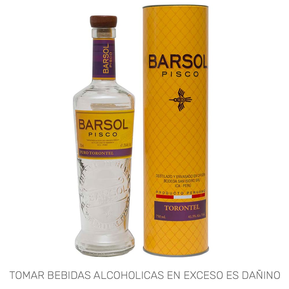 Pisco BARSOL Torontel Botella 750ml