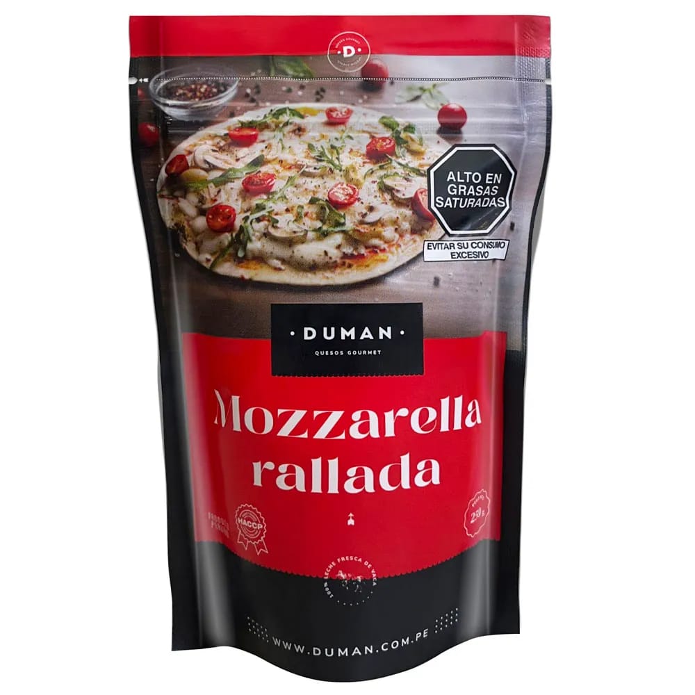 Queso Mozzarella Rallada DUMAN Paquete 250g