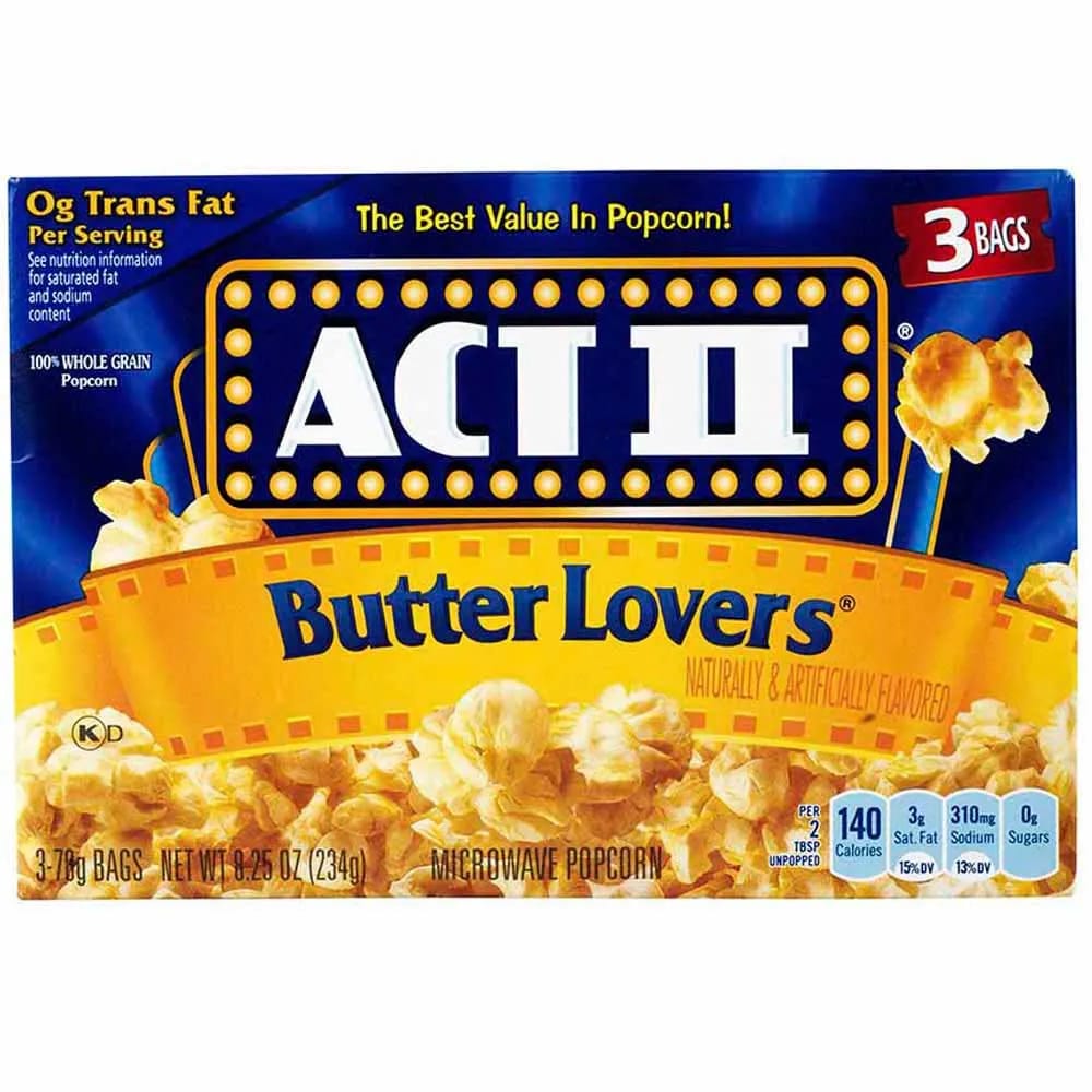 Canchita para Microondas ACT II Mantequilla Extrema Caja 3un