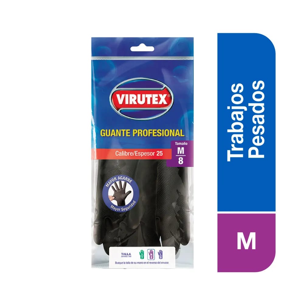 Guante VIRUTEX Negro 25 talla 8