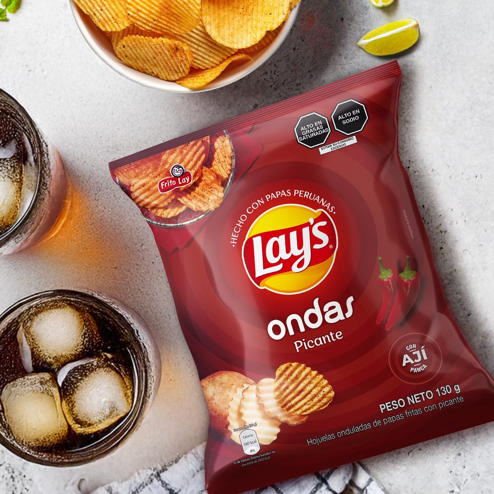 Papas Fritas LAY'S Ondas Picante Bolsa 130g