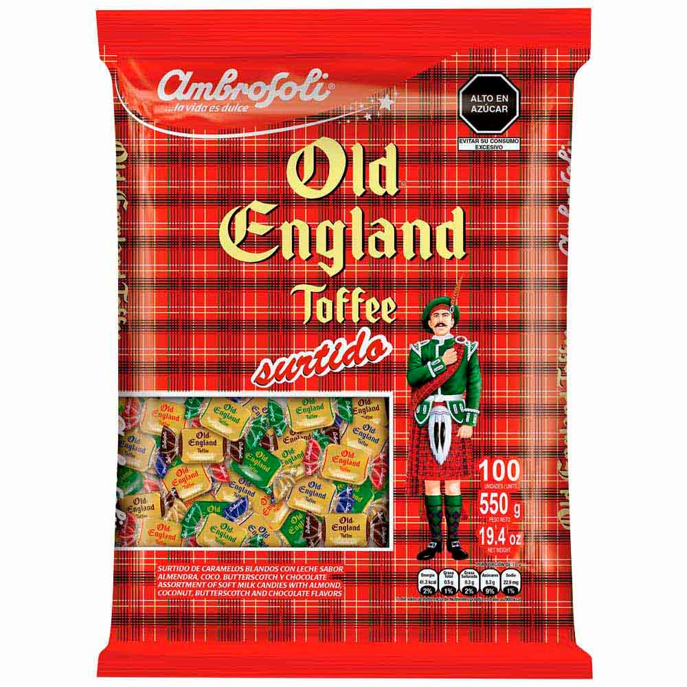 Toffee AMBROSOLI Old England Toffee Surtidos Bolsa 550g