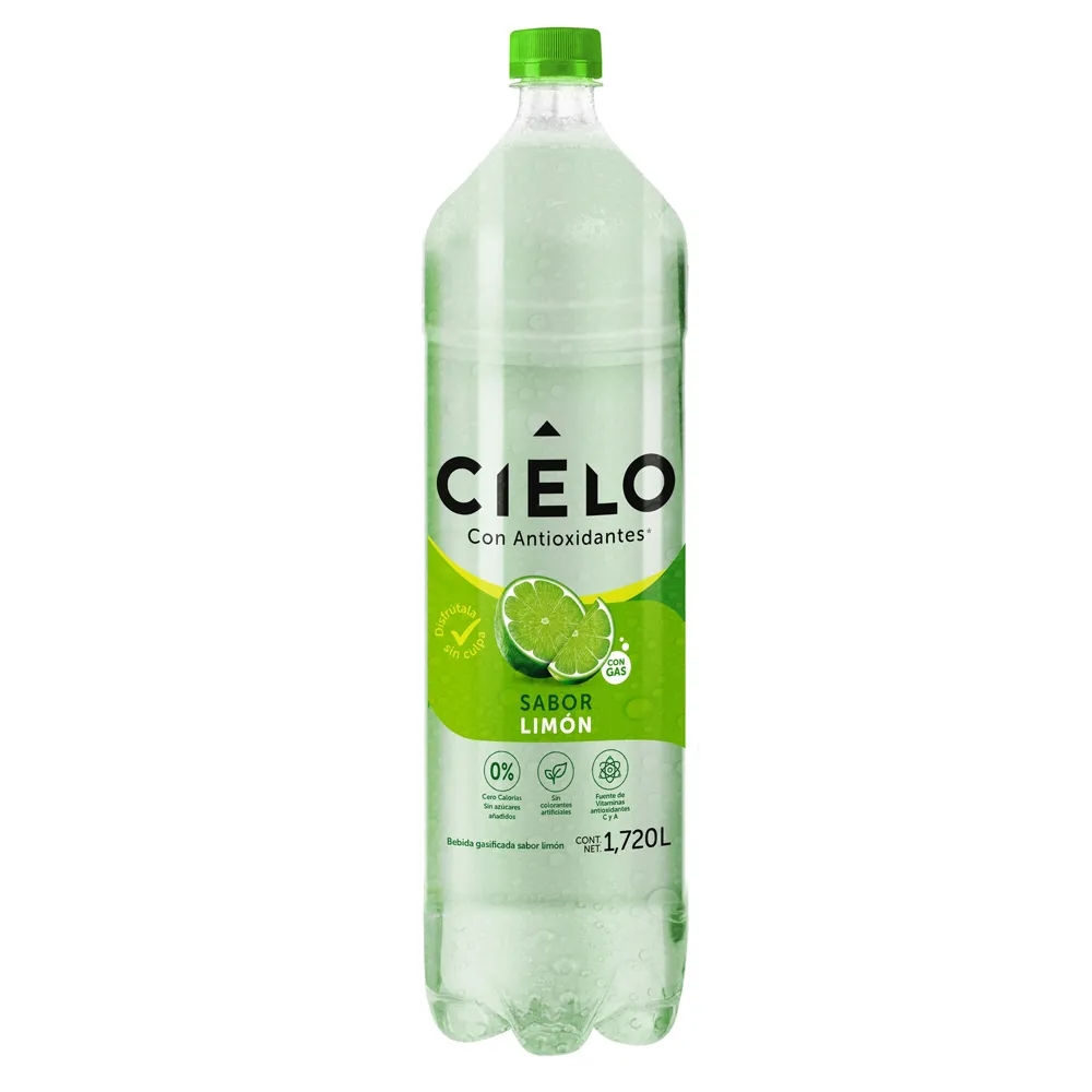 Agua con Gas CIELO Sabor a a Limón Botella 1.72L