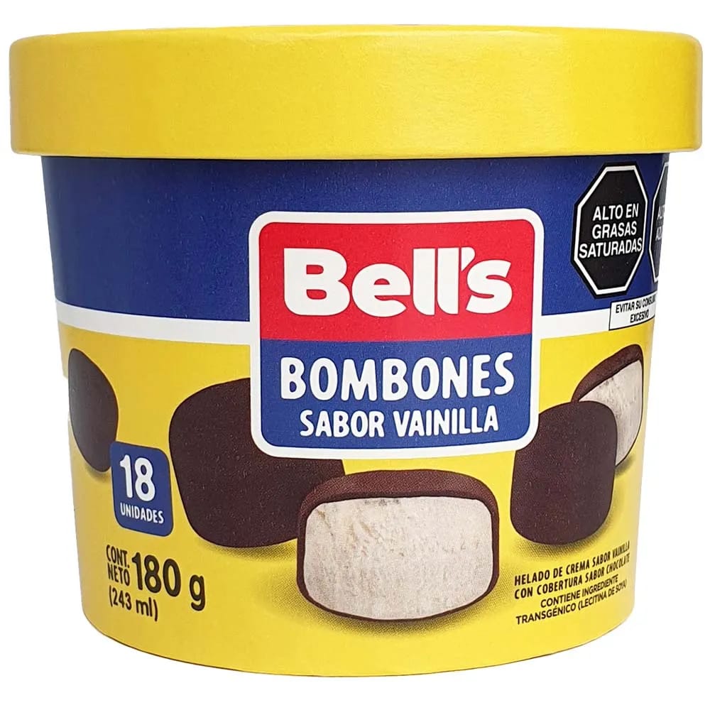 Helado BELL'S Bombones Pote 18un