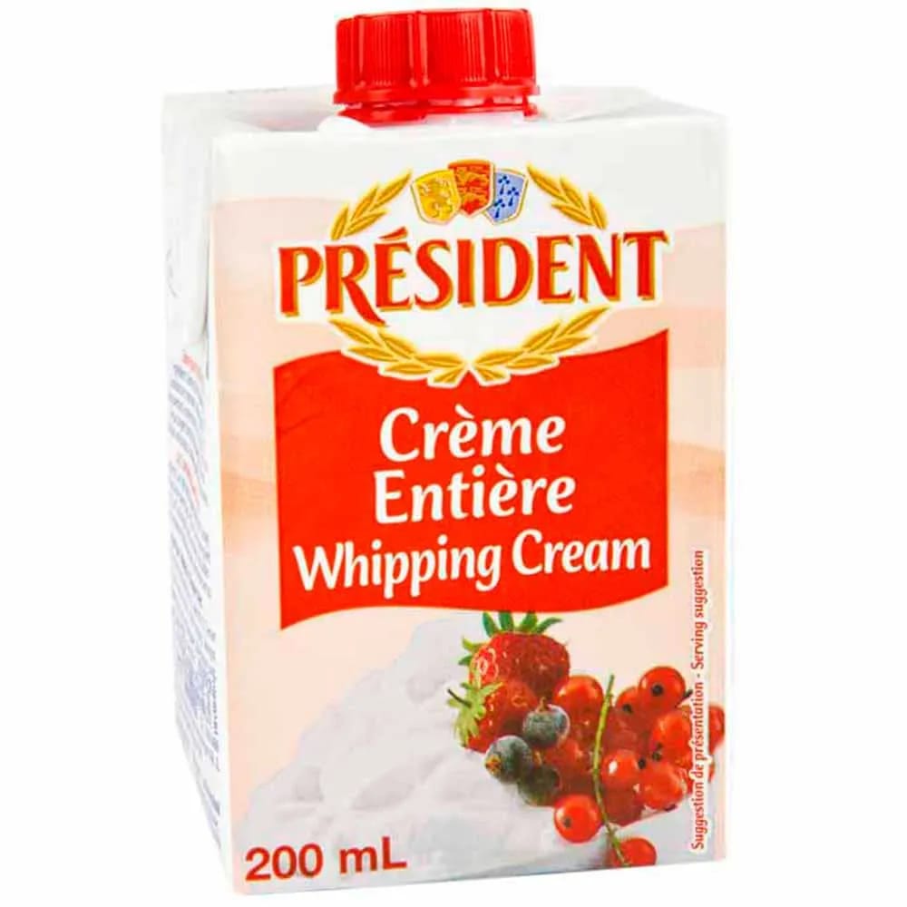 Crema de Leche UHT PRÉSIDENT Caja 200ml
