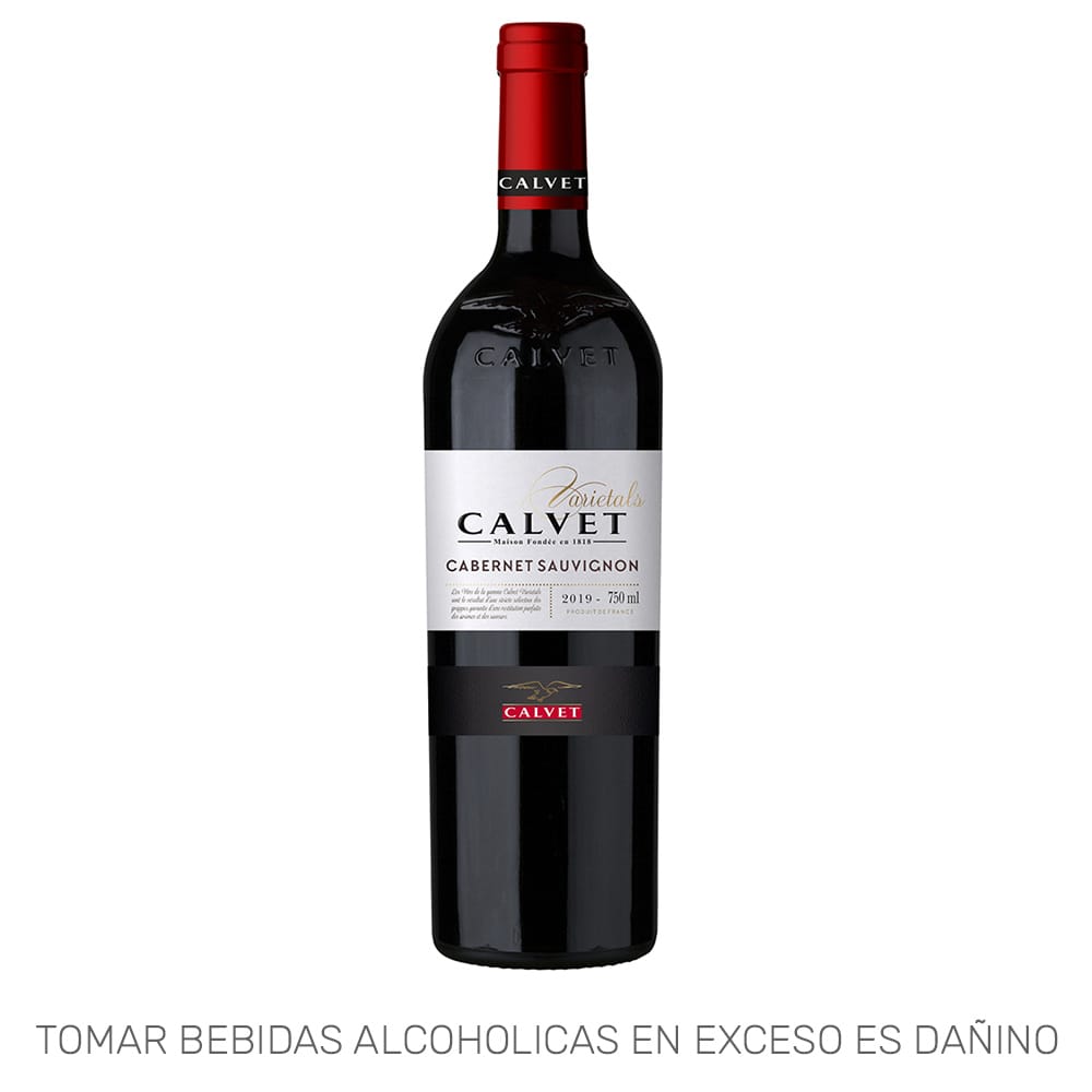 Vino Tinto CALVET Cabernet Savignon Botella 750ml