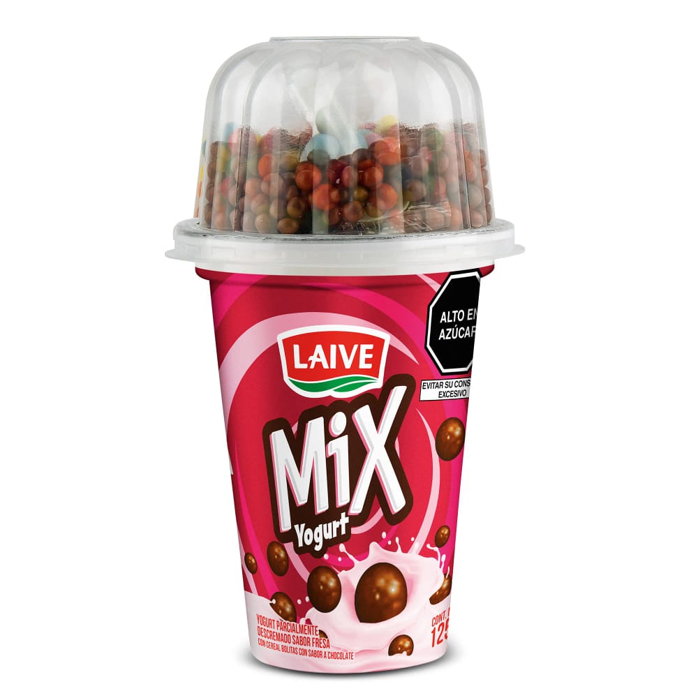 Yogurt LAIVE Mix Fresa con Bolitas de Chocolate Vaso 125g