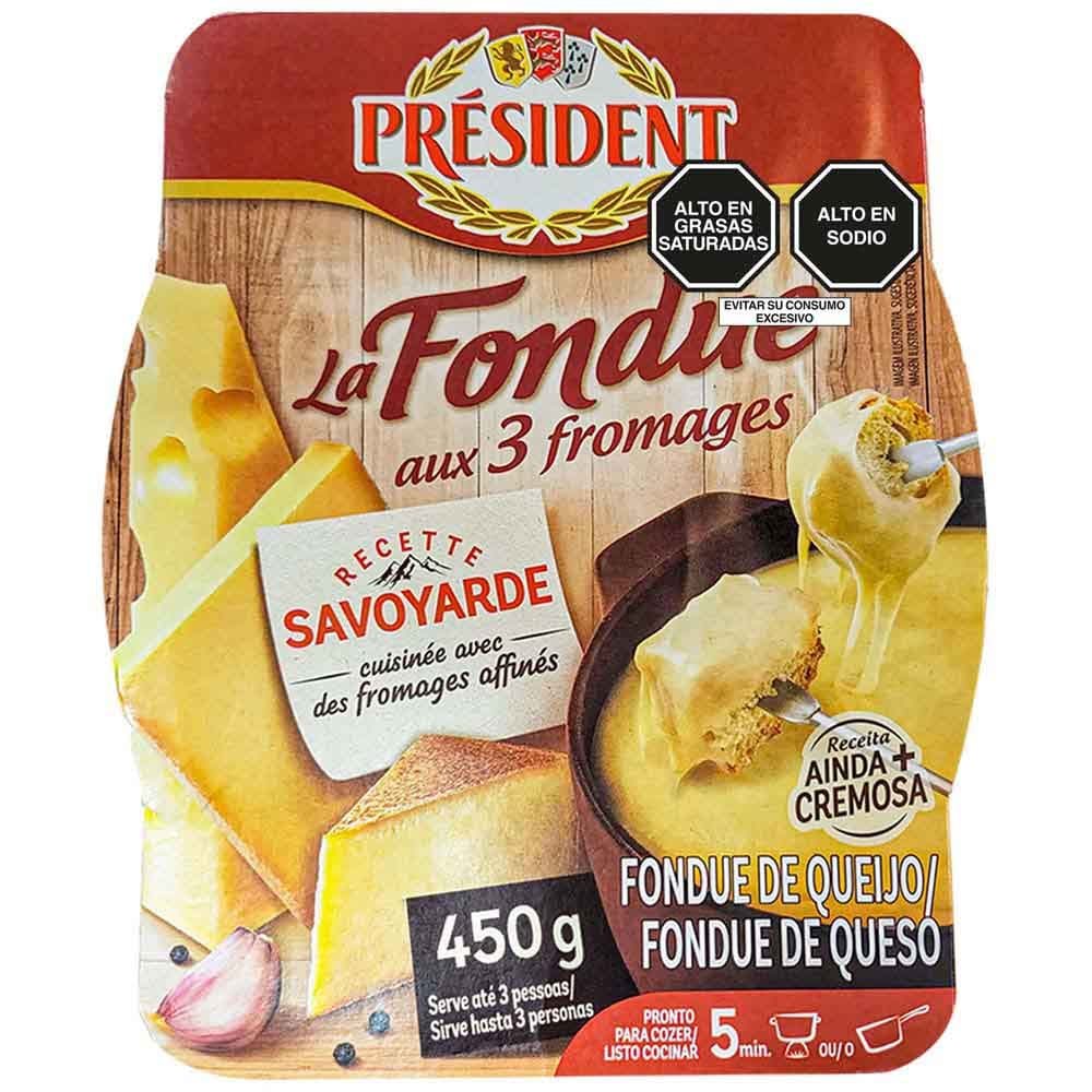 La Fondue 3 Quesos PRESIDENTE Bandeja 450g