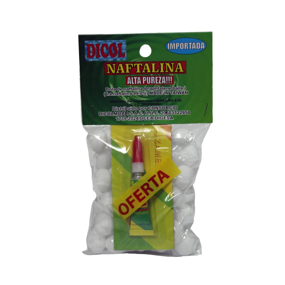 Insecticida DICOL Naftalina con Aroma Bolsa 200g