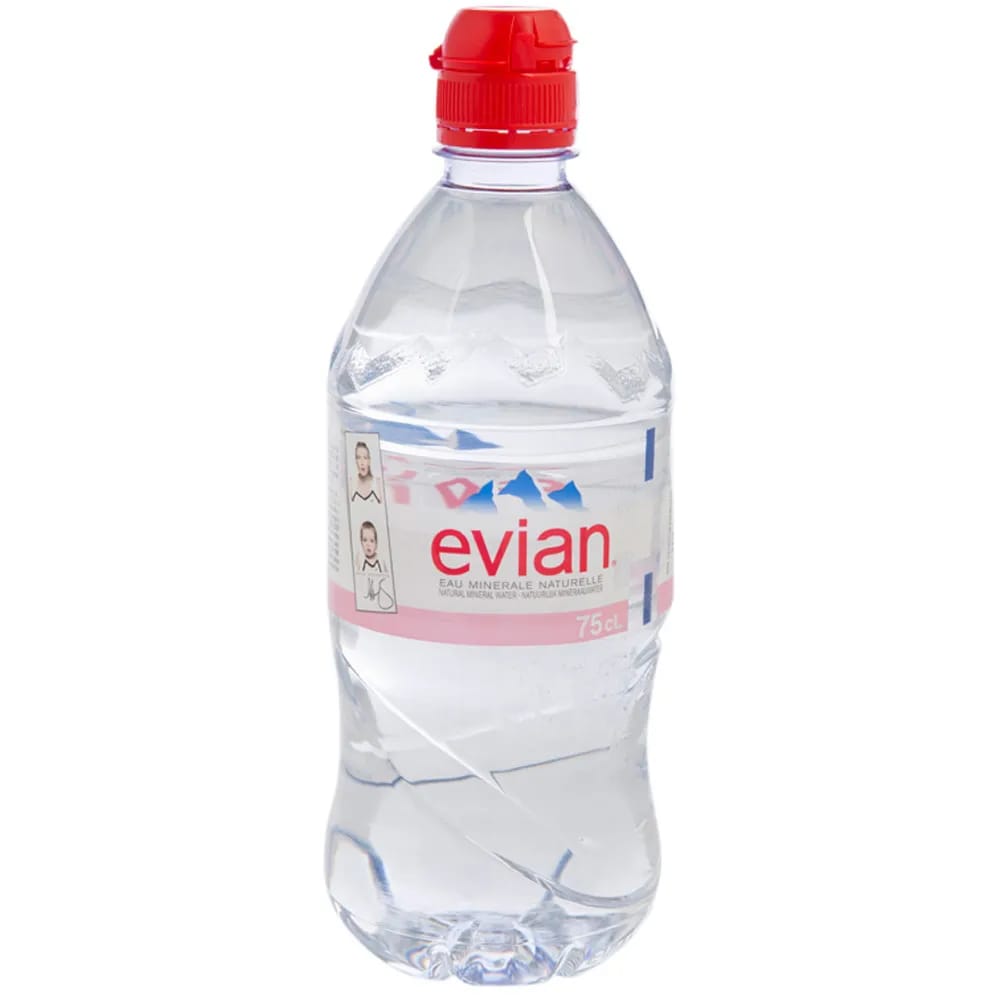 Agua Mineral EVIAN sin Gas Botella con Tapa Sport 750ml