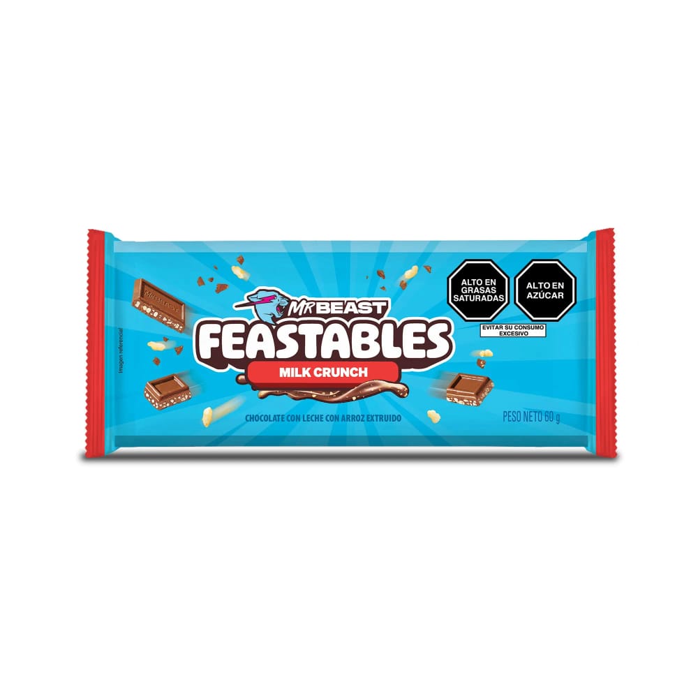 Chocolate FEASTABLES Milk Crunch Paquete 60g
