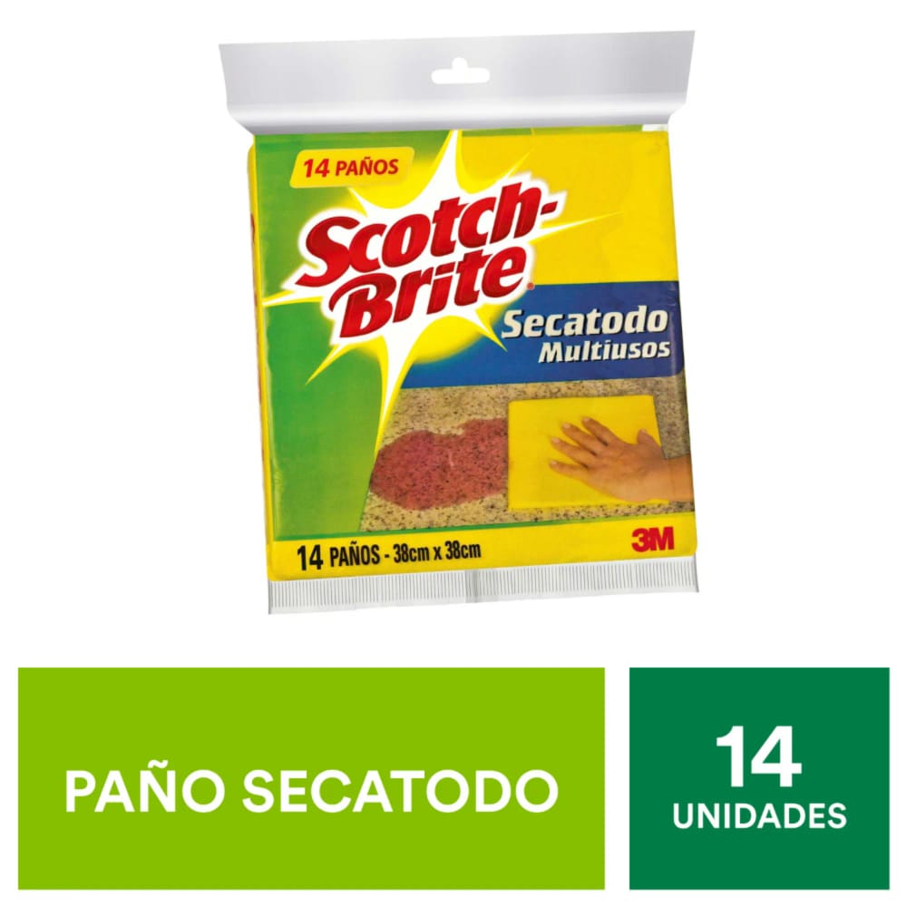 Paño Secatodo Multiusos SCOTCH BRITE Paquete 14un