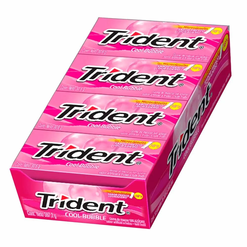 Goma de Mascar TRIDENT Evup Coolb Paquete 12un