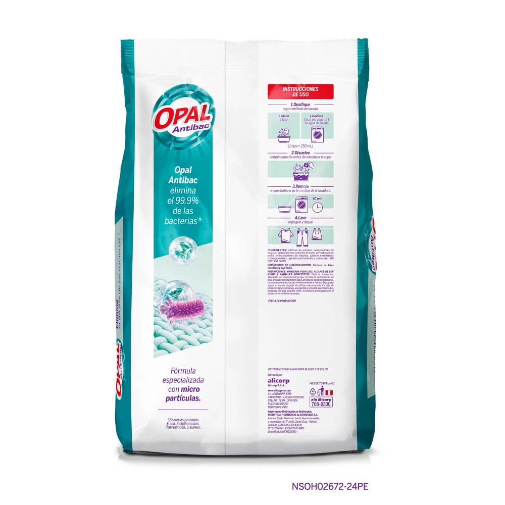 Detergente OPAL Antibacterial Bolsa 2.4kg