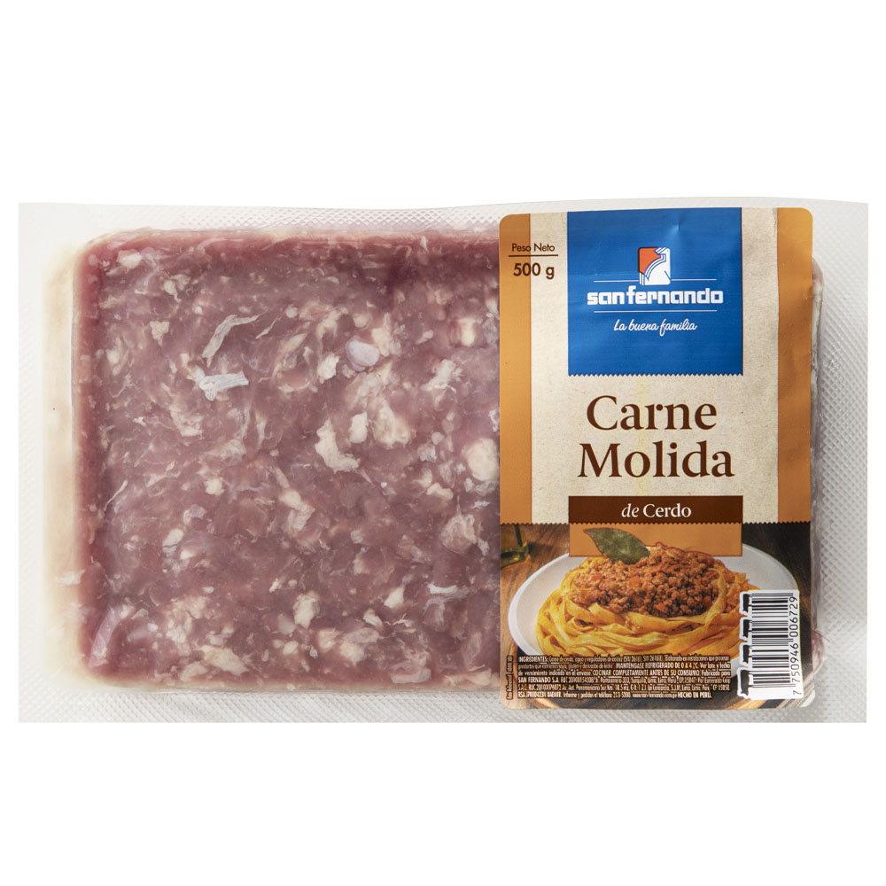 Carne Molida Cerdo SAN FERNANDO Empaque 500g