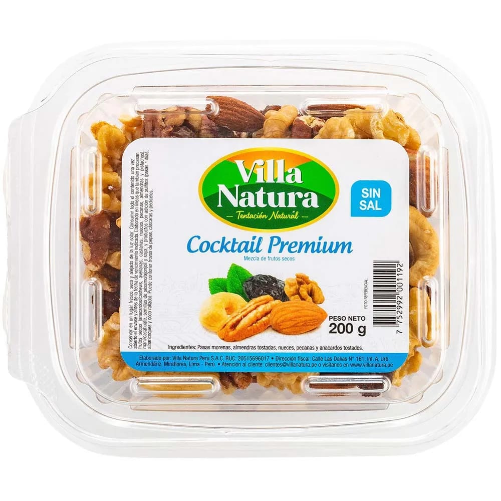 Piqueos VILLA NATURA Cocktail Premium Pote 200g