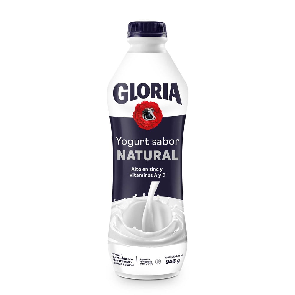 Yogurt Bebible GLORIA Sabor Natural Botella 946g