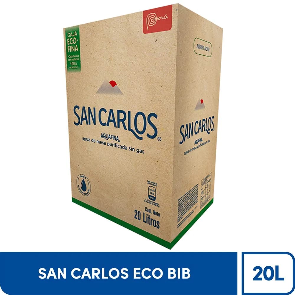 Agua de Mesa SAN CARLOS sin Gas Caja 20L