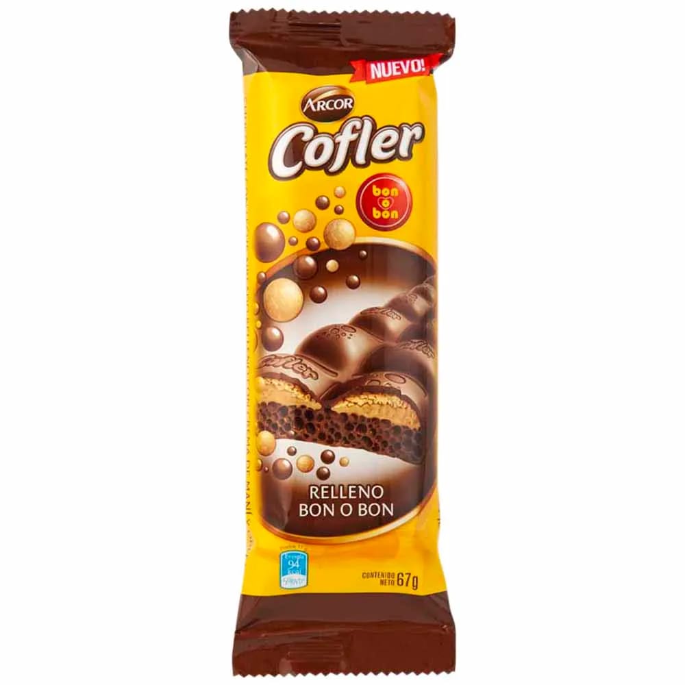 Tableta de Chocolate COFLER Bon Bon Paquete 69g