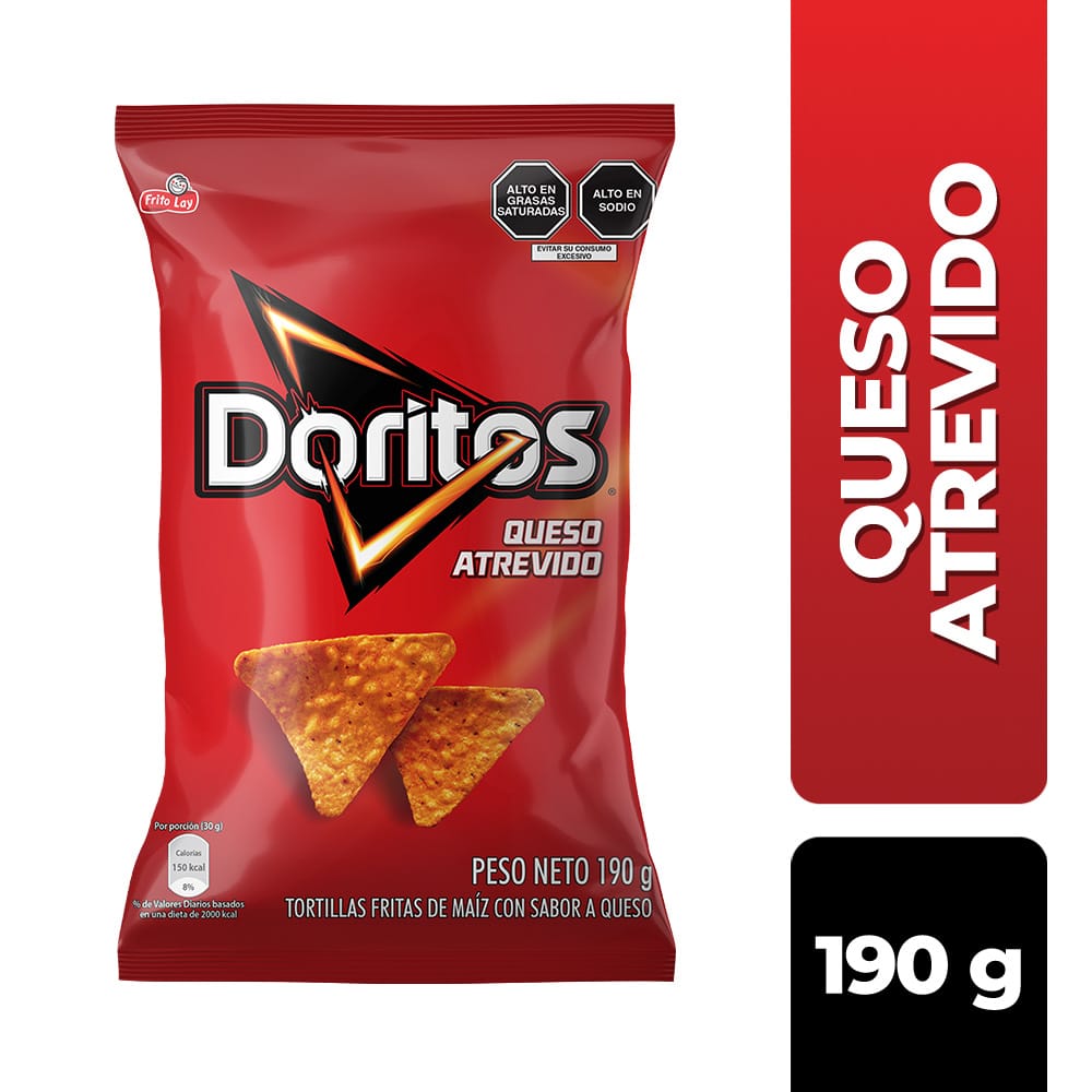 Tortilla Chips DORITOS Queso Atrevido Bolsa 190g