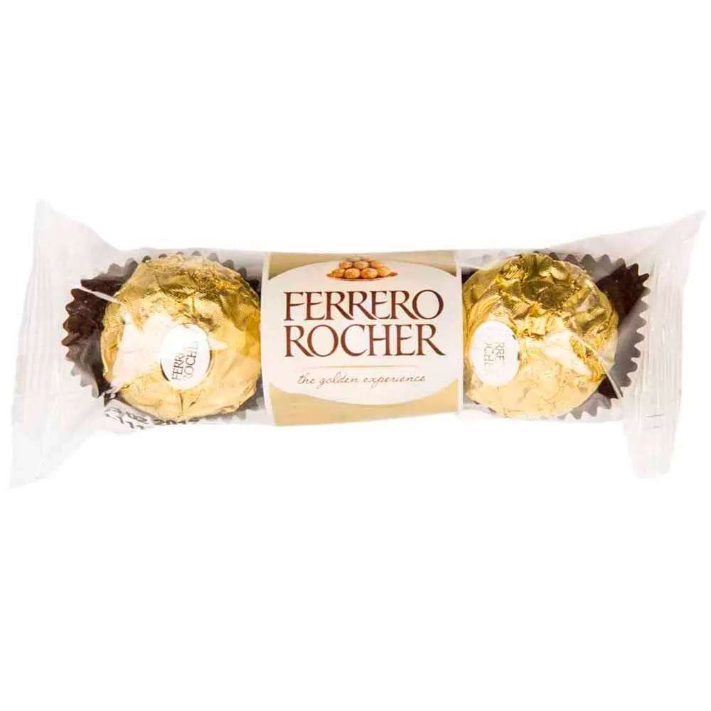 Bombones FERRERO ROCHER Chocolate y Avellanas Paquete 3un