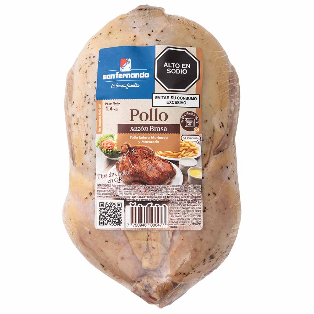 Pollo Sazón Brasa SAN FERNANDO Bolsa 1.4kg