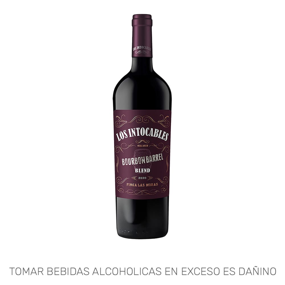 Vino Tinto LAS MORAS Los Intocables Blend Bourbon Barrel Botella 750ml