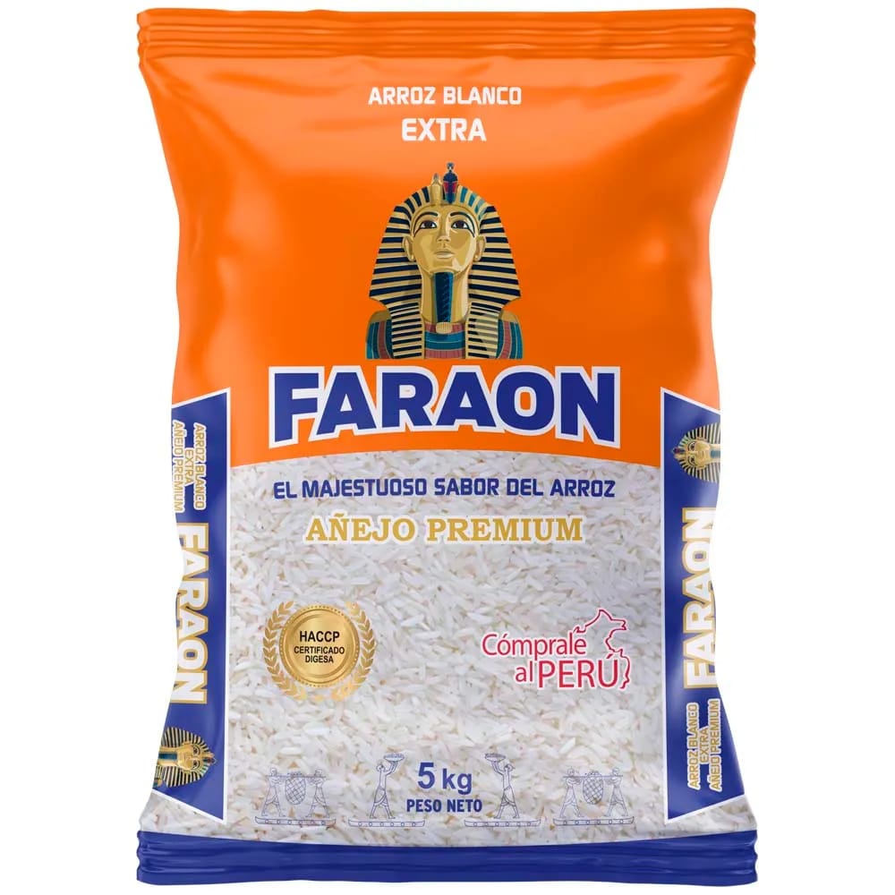 Arroz Extra Añejo FARAON Naranja Bolsa 5kg