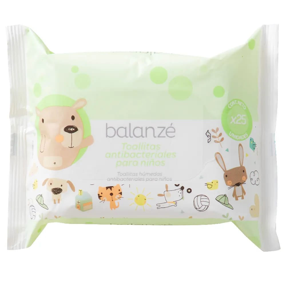 Toallitas Antibacteriales BALANZÉ para Niños Paquete 25un