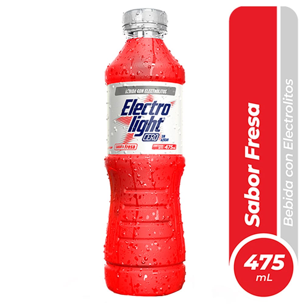 Bebida Rehidratante ELECTROLIGHT Cero de Fresa Botella 475ml