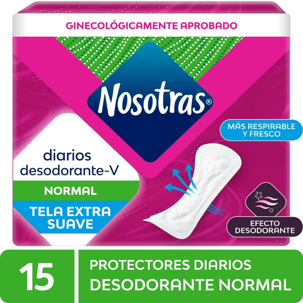 Protectores Diarios NOSOTRAS Desodorante Paquete 15un