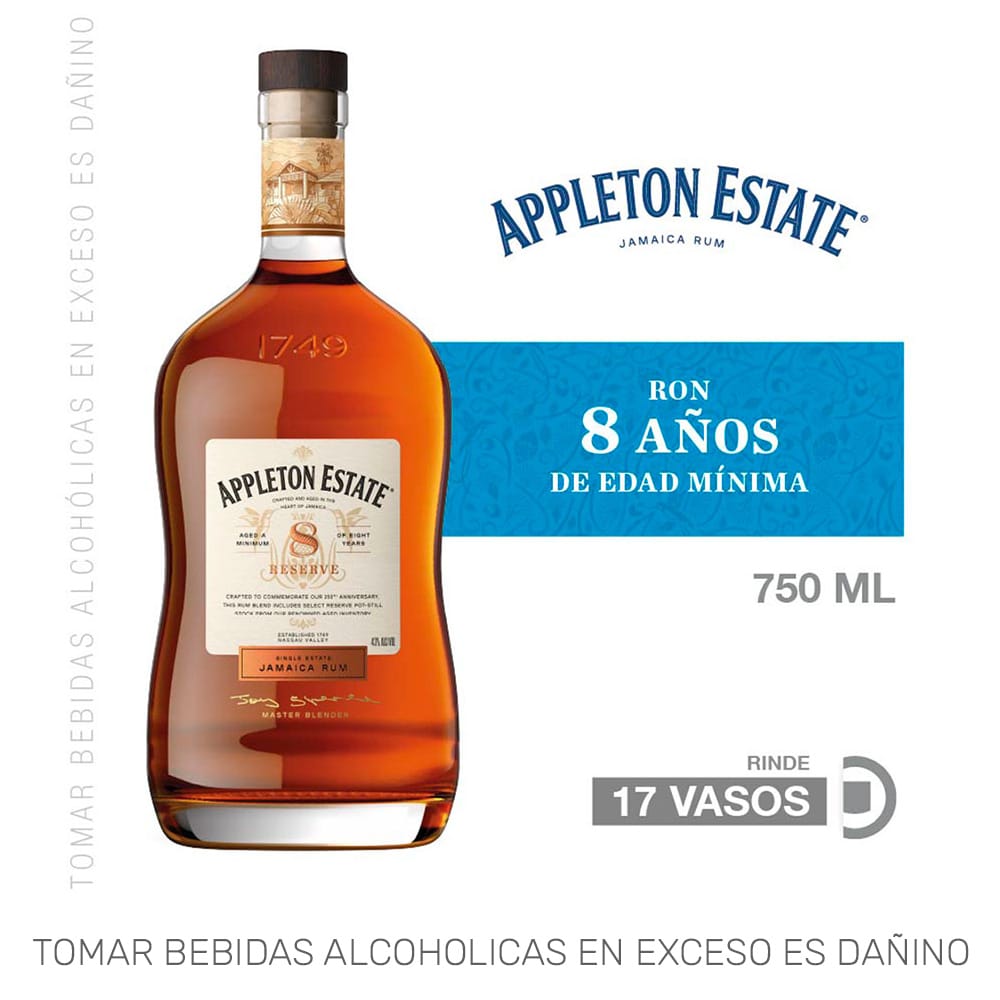 Ron APPLETON Estate Reserve Blend 8 Años Botella 750ml