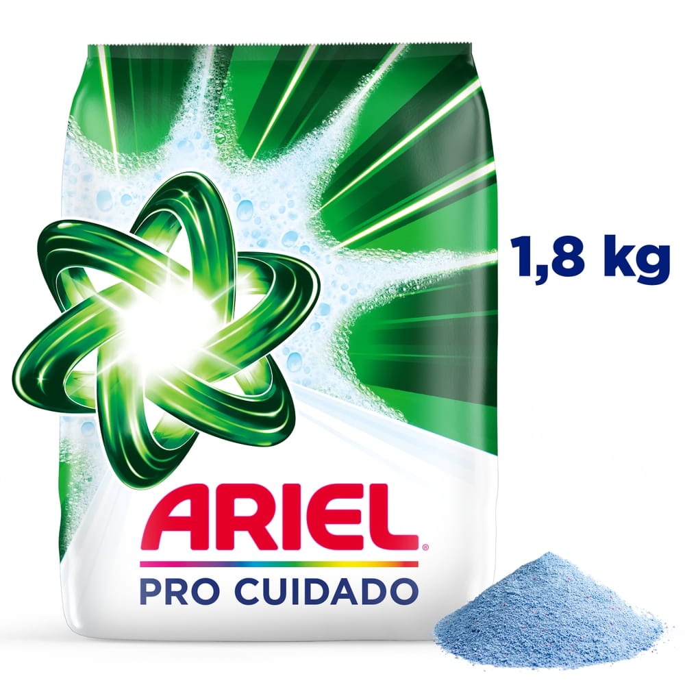 Detergente en Polvo ARIEL Pro Cuidado Bolsa 1.8kg