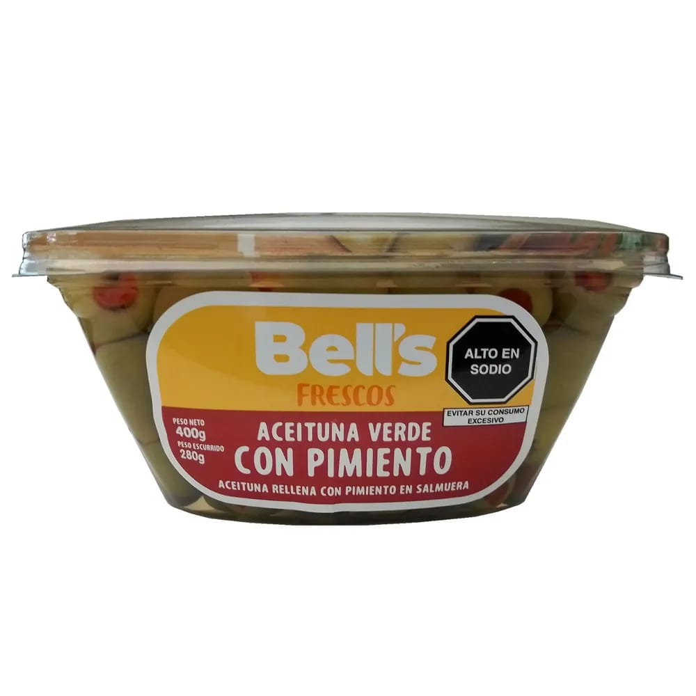 Aceituna Verde con Pimiento BELL'S Táper 280g