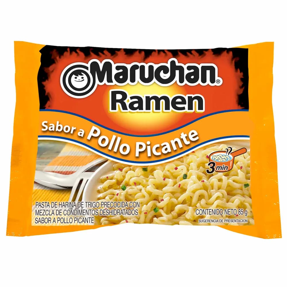 Sopa Instantánea MARUCHAN Ramen Pollo Picante Bolsa 85g