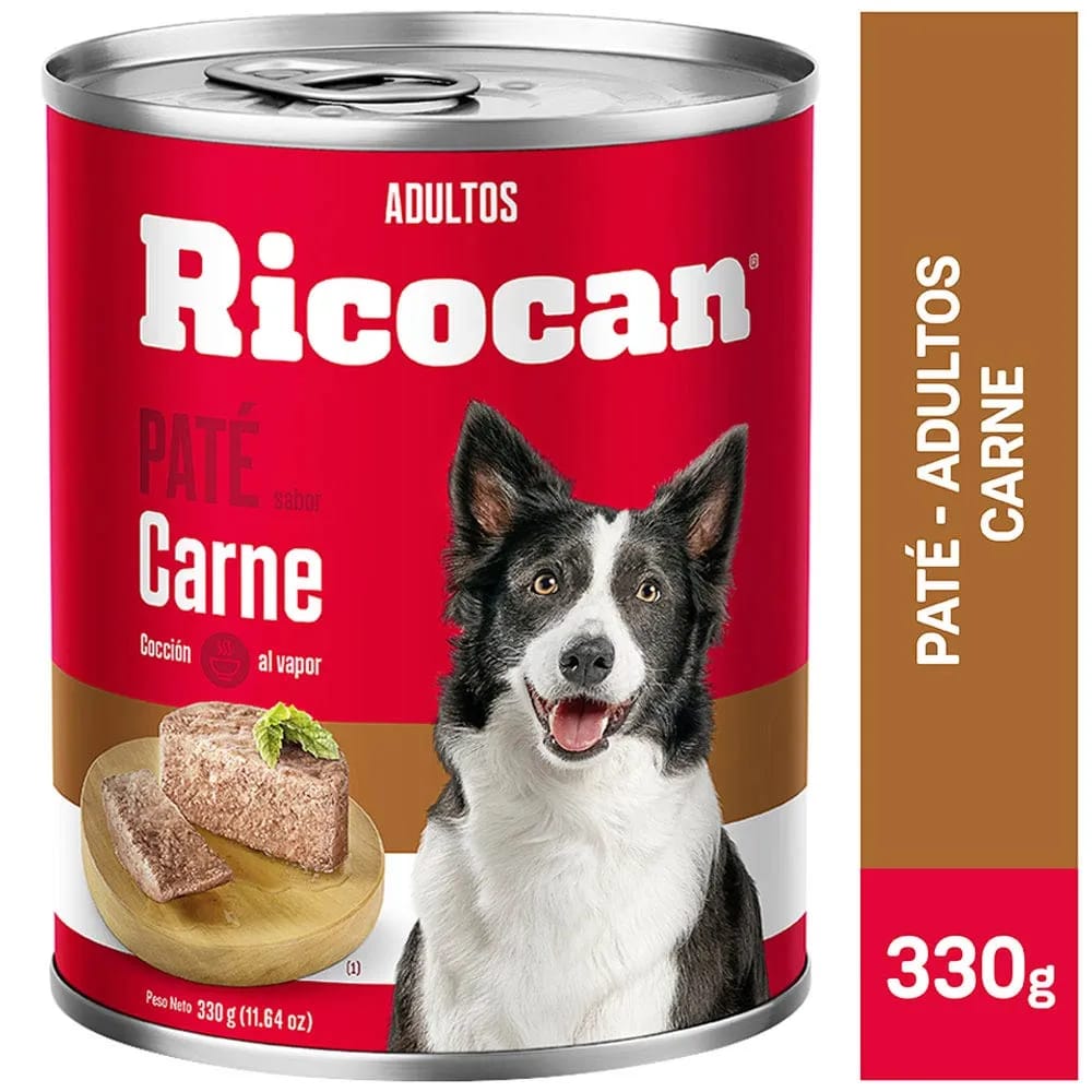 Alimento Húmedo para Perro RICOCAN Adulto Sabor Carne Lata 330g